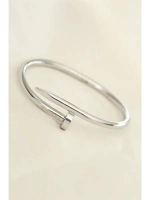 316L Çelik Gümüş Renk Çivi Model Bileklik