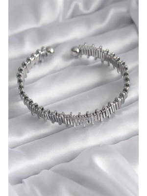 316L Çelik Gümüş Renk Dorika Model Kadın Bileklik