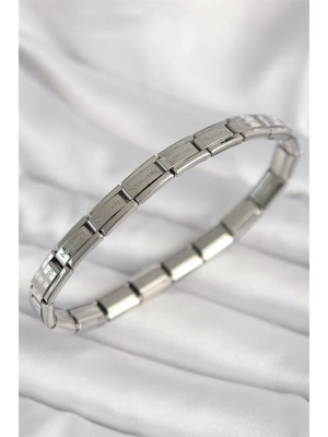 316L Çelik Gümüş Renk İnce Yazılı Nomination Kadın Bileklik