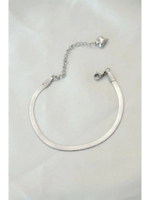 316L Çelik Gümüş Renk İtalyan Zincirli Bileklik