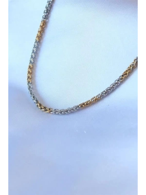 316L Çelik Mix Renk Kalın Zincir Model Erkek Kolye