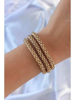 Altın Renk Çoklu Kadın Bileklik