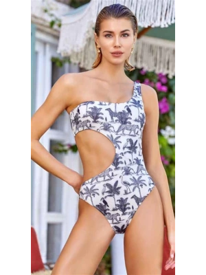 Desenli Mayo Bikini Zebra