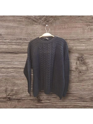 Desenli Örgü Oversize Kadın Kazak