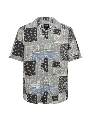 Erkek Kısa Kollu Desenli Erkek Gömlek