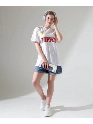 Fer Baskılı Kadın T-Shirt