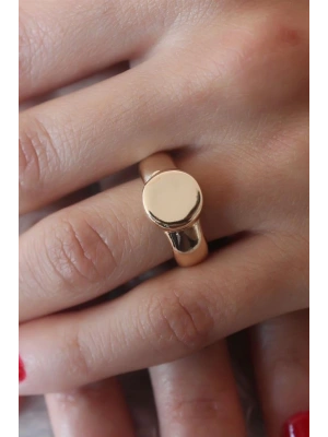 Gold Renk Daire Model Kadın Yüzük