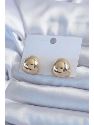 Gold Renk Pirinç Kadın Küpe