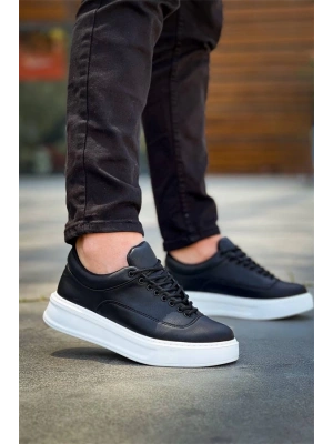 Kb-005 Kuback Siyah Cilt Bağcıklı  Günlük Erkek  Ayakkabı