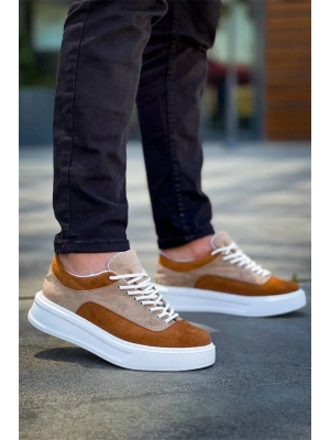 Kb-005 Kuback Vizon Taba Süet Bağcıklı  Günlük Erkek  Ayakkabı