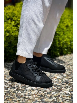 Kb-112  Kuback Siyah Siyah Tabantriko Bağcıklı  Günlük Erkek  Ayakkabı