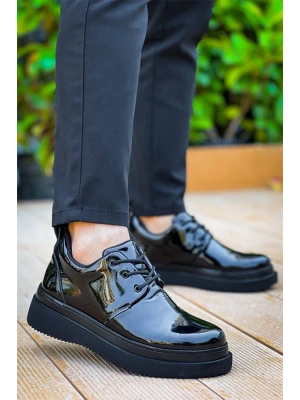 Kb-X3  Kuback  Siyah Rugan Siyah Taban  Bağcıklı  Günlük Erkek  Ayakkabı