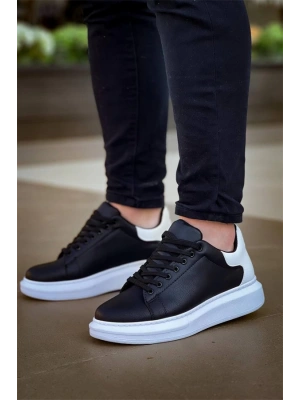 Kb-X500  Kuback  Bağcıklı Siyah Beyaz  Günlük Erkek Ayakkabı