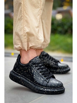 Kb-X500  Kuback Siyah Gold  Bağcıklı  Günlük Erkek  Ayakkabı