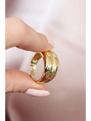 Metal Gold Renk Ayarlamalı Kadın Yüzük