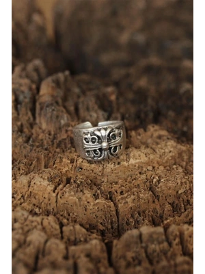 Motifli Ayarlanabilir Erkek Yüzük