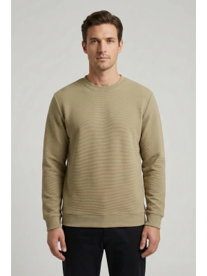 Ottoman Kumaş Sıfır Yaka Erkek Sweatshirt