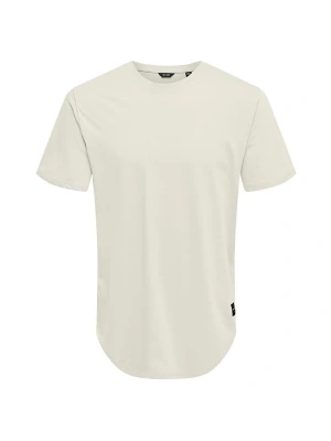 Oval Kesim Erkek T-shirt Bej