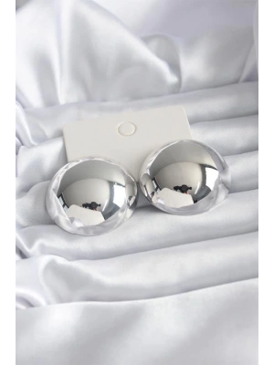 Pirinç Gümüş Renk Kadın Küpe