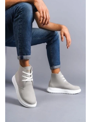 SLW204 Franca Bağcıklı Süet Erkek Spor Bot BT - Gri