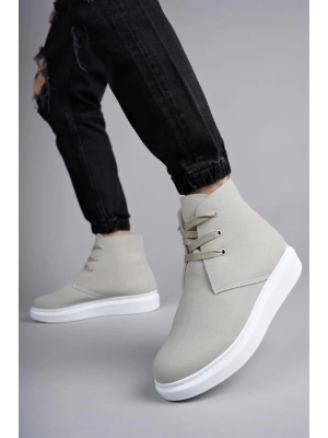 SLW207 Oslo Bağcıklı Süet Erkek Günlük Spor Bot BT - Gri