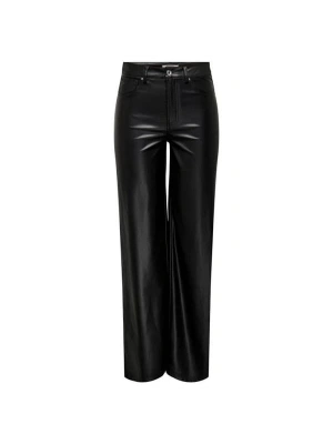 Straight Fit Deri Pantolon  SIYAH