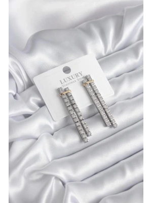 VIP Seri Zirkon Taşlı Su Yolu Kadın Küpe