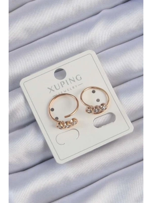 Xuping Rose Renk Zirkon Taşlı Su Yolu Küpe