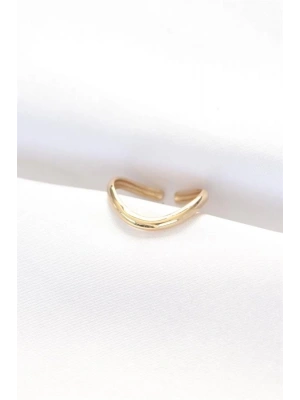 Yassı Gold Renk Ayarlanabilir Yüzük