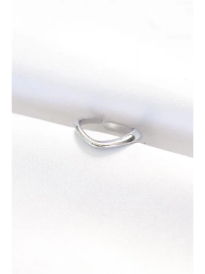 Yassı Silver Renk Ayarlanabilir Yüzük