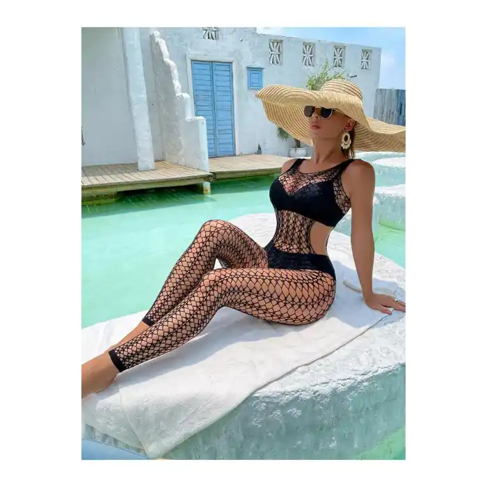 Kadın Seksi Fantazi File Çorabı Utra Esnek Büyük Beden Uygun