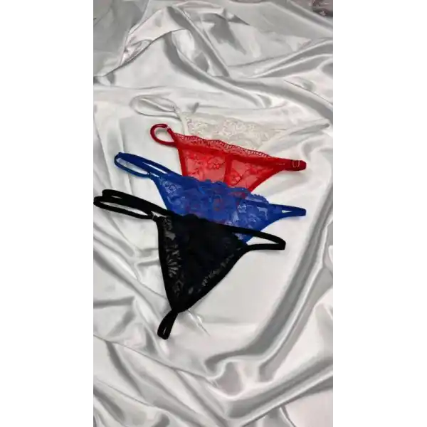 Transparan Dantel Tanga Külot V6500