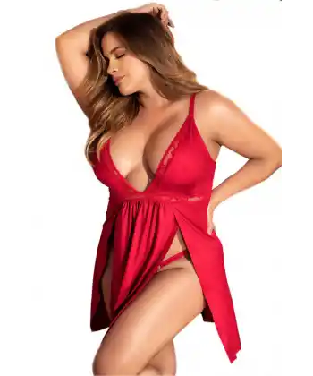 Büyük Beden Kırmızı Fantazi Iç Giyim Kadın Dantel Iç Çamaşırı 2xl 3xl 4xl