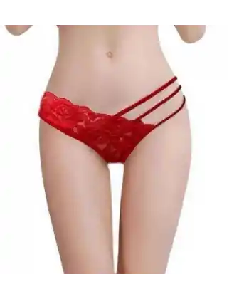 Dantelli Şerit Detaylı String Külot V6200