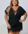 Kadın Siyah Büyük Beden Gecelik