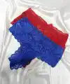 Çapraz Bantlı Dantelli Yüksek Bel Tanga V6102