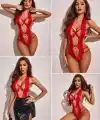 Dantelli Derin Dekolteli Seksi Body V2906