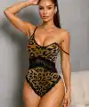 Leopar Dantel Romantik Body V2900