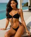 Siyah Bağcıklı Bikini Takımı V5100