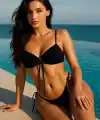 Siyah Bağcıklı Bikini Takımı V5100