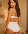 Yüksek Bel Şortlu Bralet Takım V1700