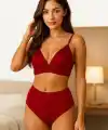 Yüksek Bel Şortlu Bralet Takım V1700