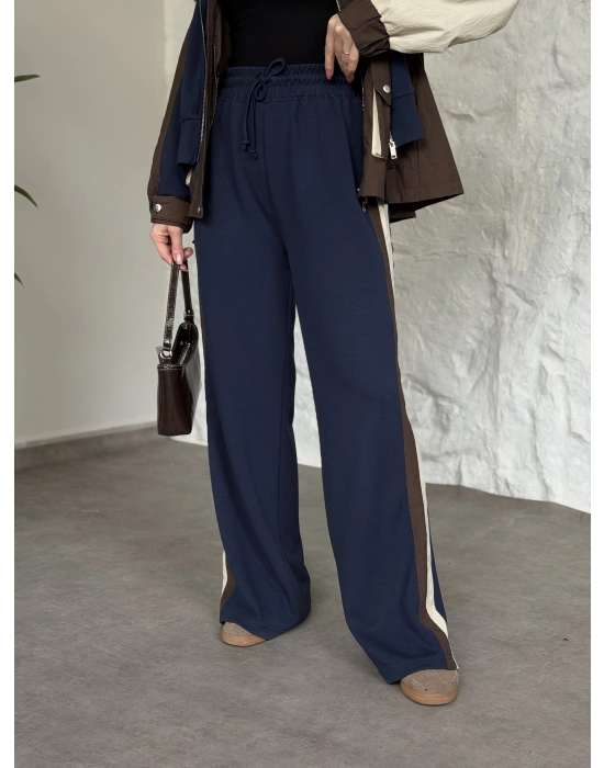 Paraşüt kumaş garnili takım lacivert