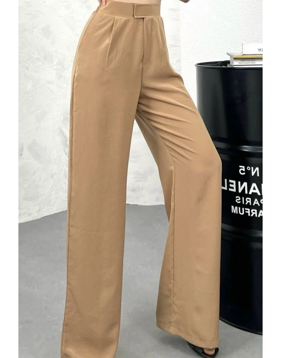 Beli lastikli cırtlı zr model pantolon Camel