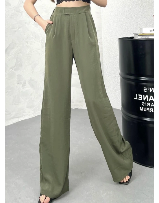 Beli lastikli cırtlı zr model pantolon Haki