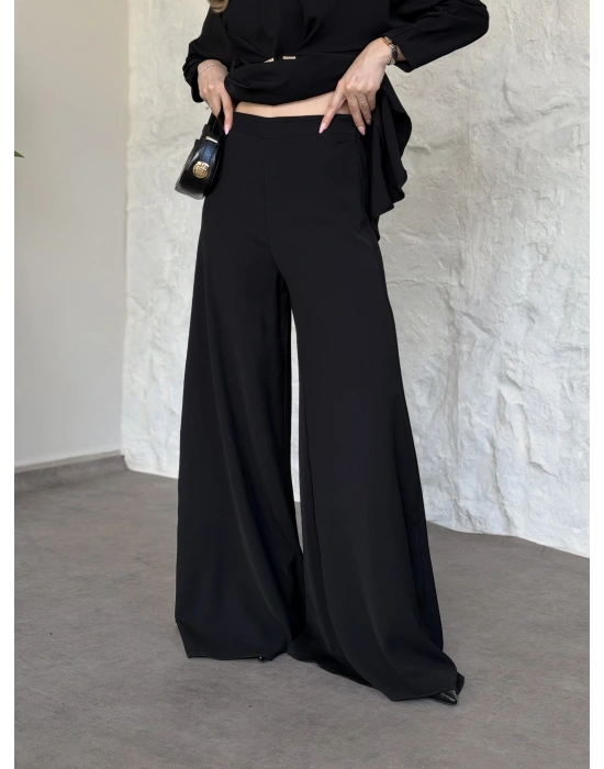 Bel toka detaylı latina takım siyah