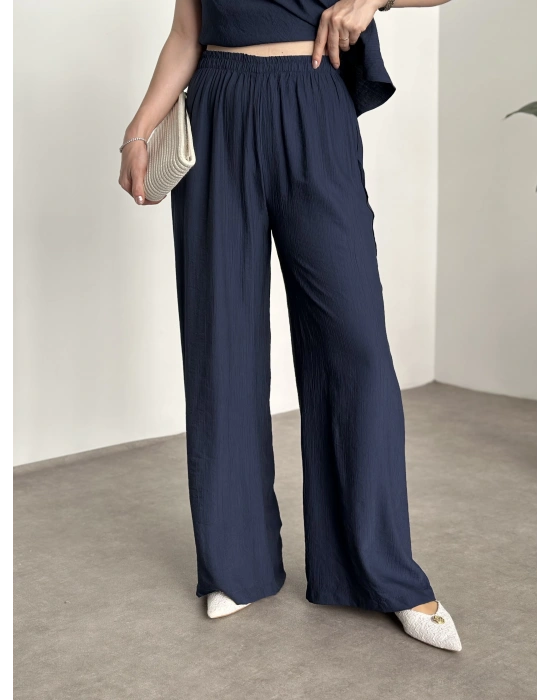 Askısı ayarlanabilir tensel kumaş takım lacivert