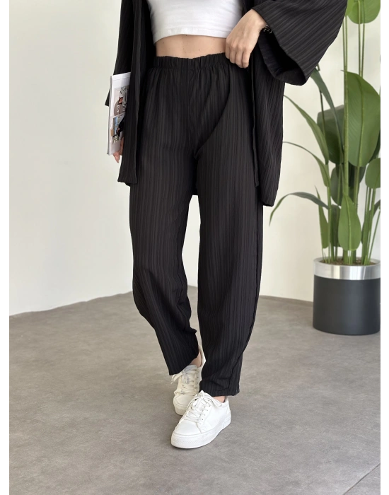 İkili Bol Kesim Takım Siyah