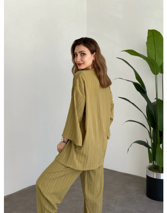 İkili Bol Kesim Takım Yağ Yeşili