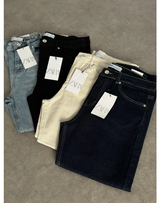 Marka etiketli boyfit jean koyu